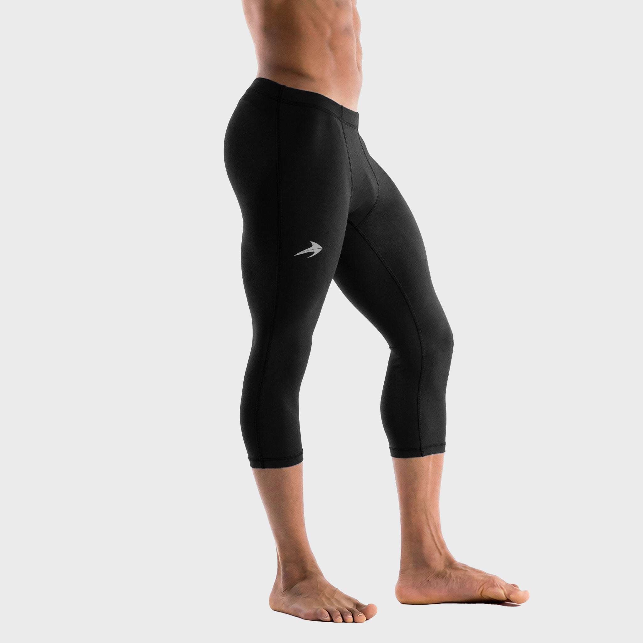 Men's Compression Pants - Black Men's Capri – CompressionZ