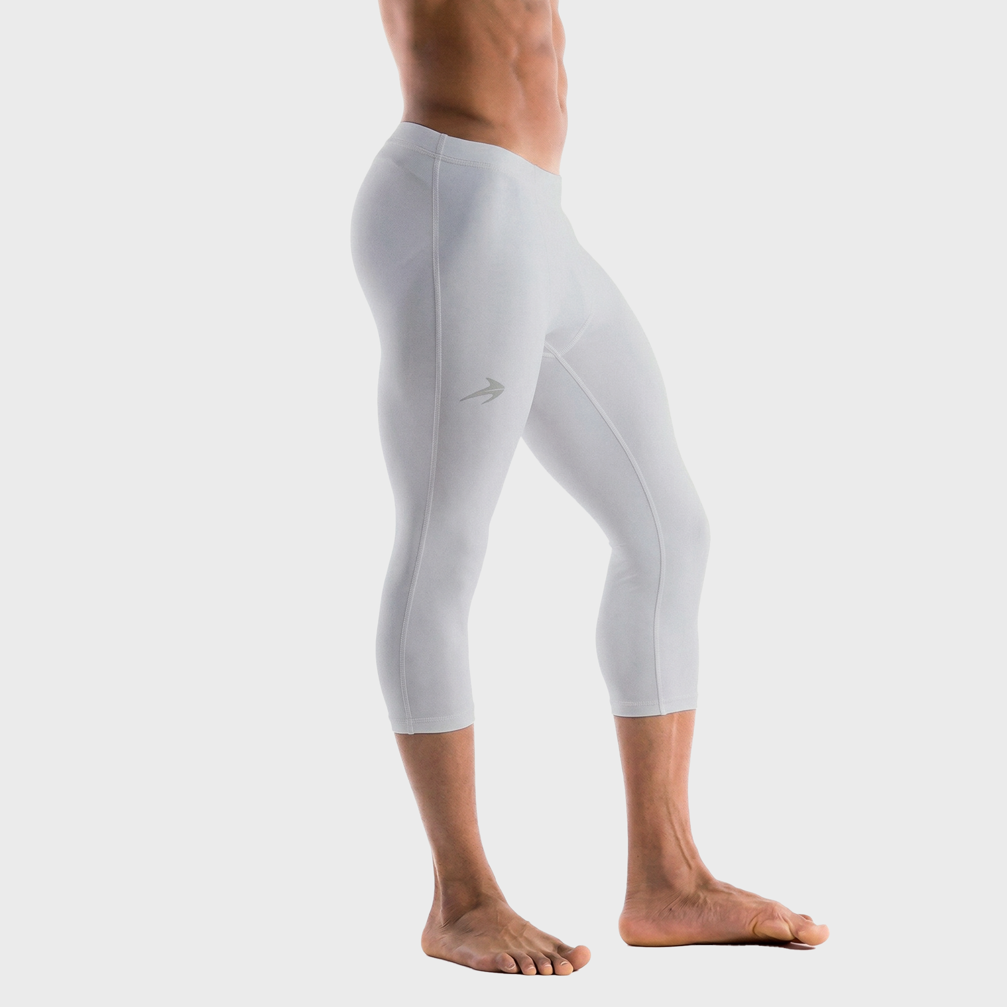 Men's Compression Pants - White Men's Capri – CompressionZ