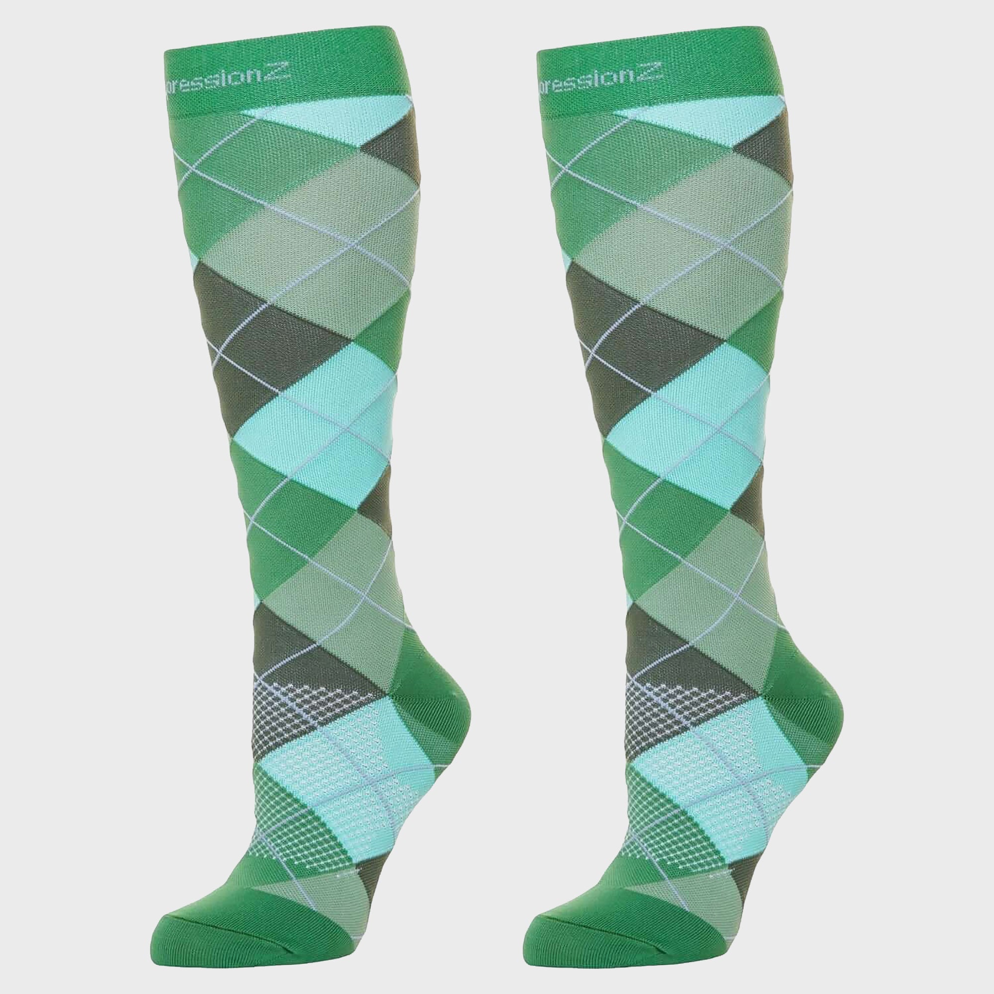Compression Socks (30-40 mmHg) - Argyle Green, S Compression Socks (30-40 mmHg) - Argyle Green, S