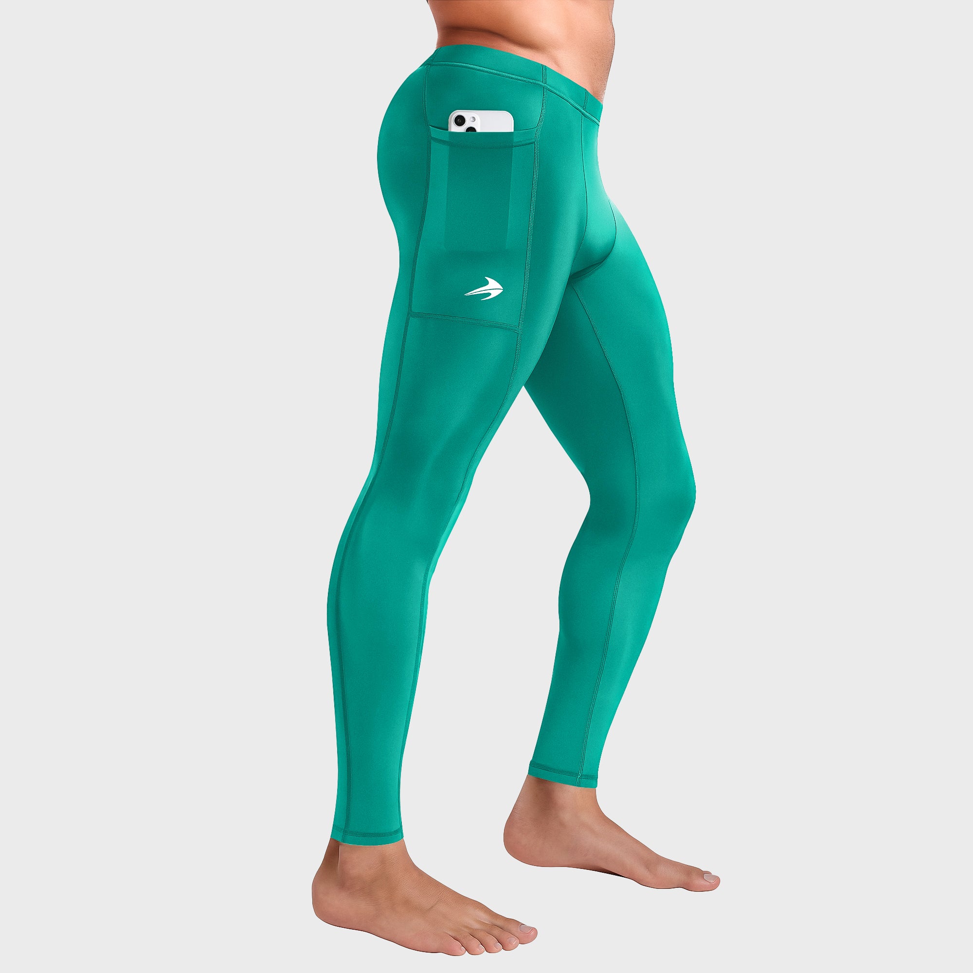 Men's Compression Pants W/ Pockets - Green – CompressionZ