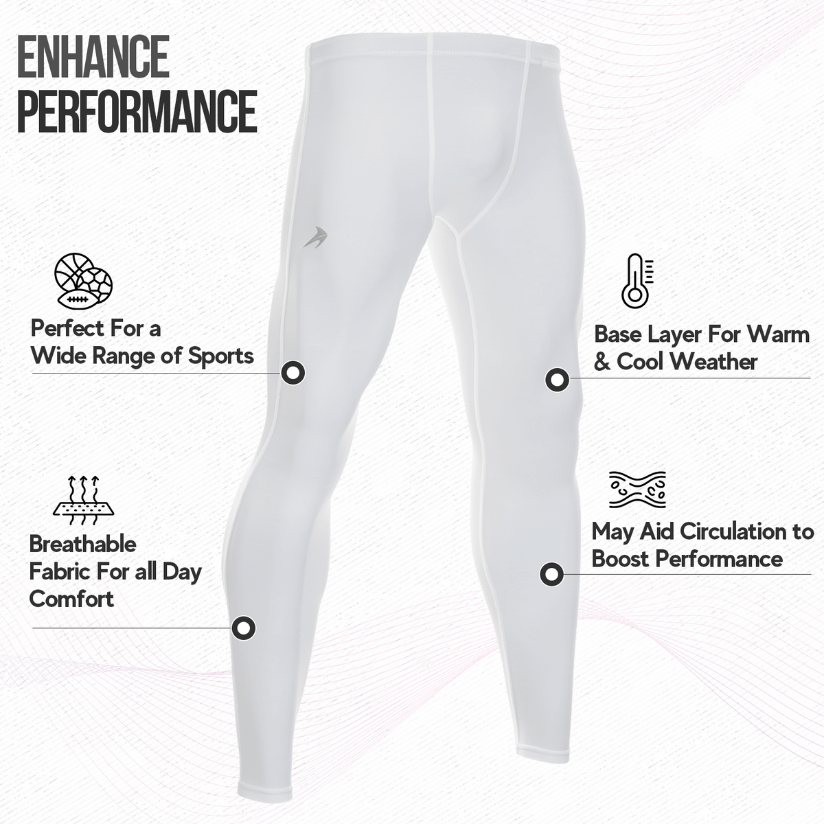Black and white compression pants sales