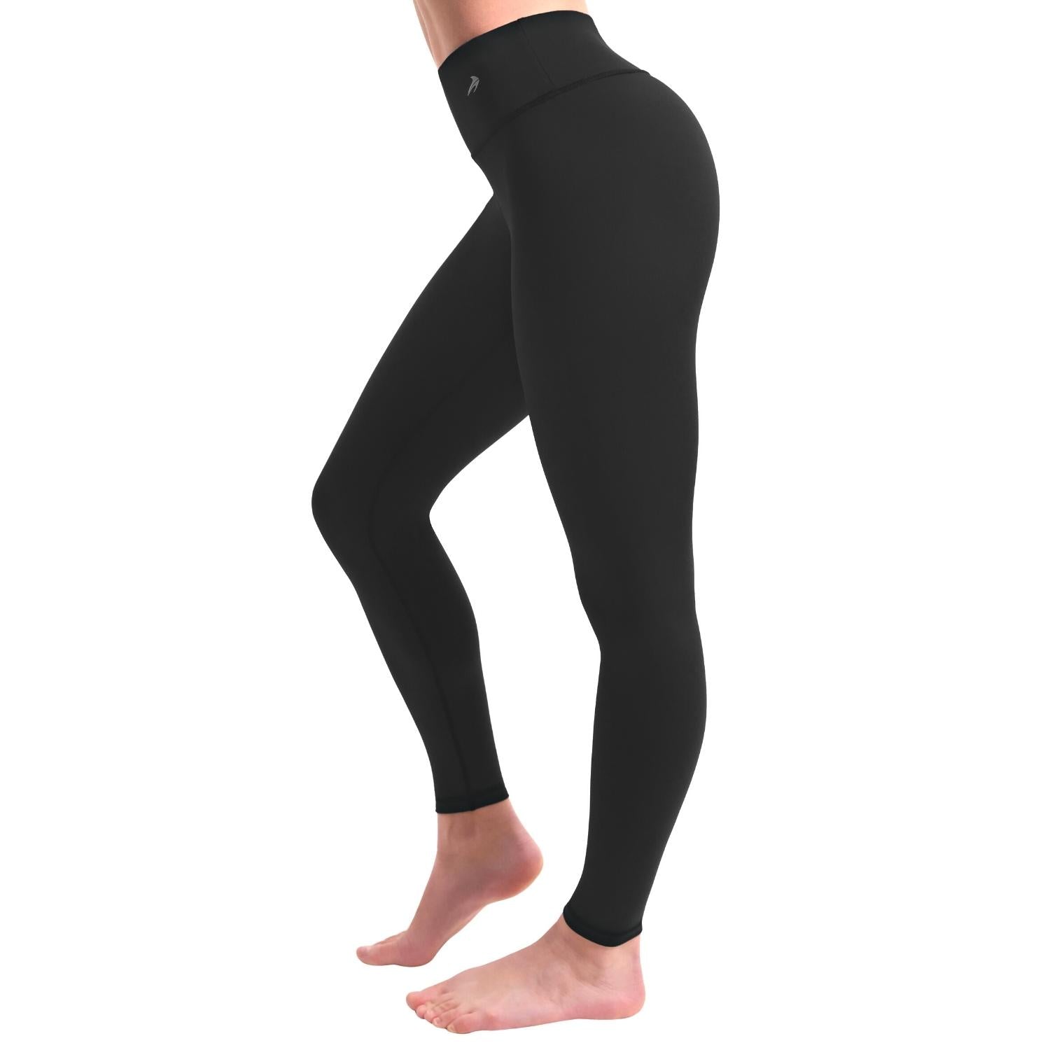 Women's Compression Leggings - Black W/ Back Zipper Pocket