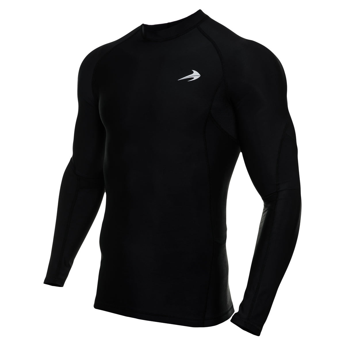 KooGa Men's Long Sleeve Compression Tee Black