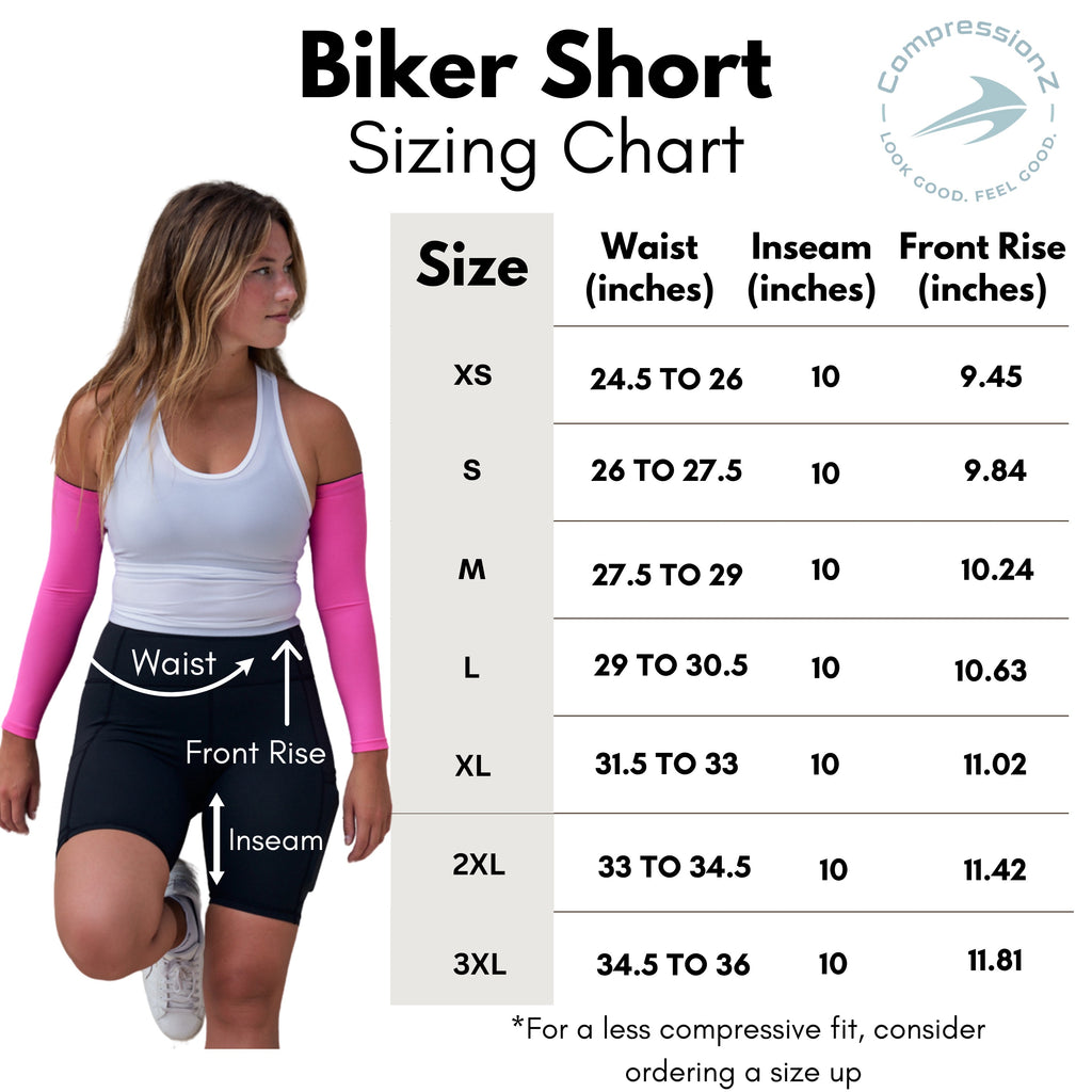 Women's Biker Shorts W/ Pockets - 7" Black