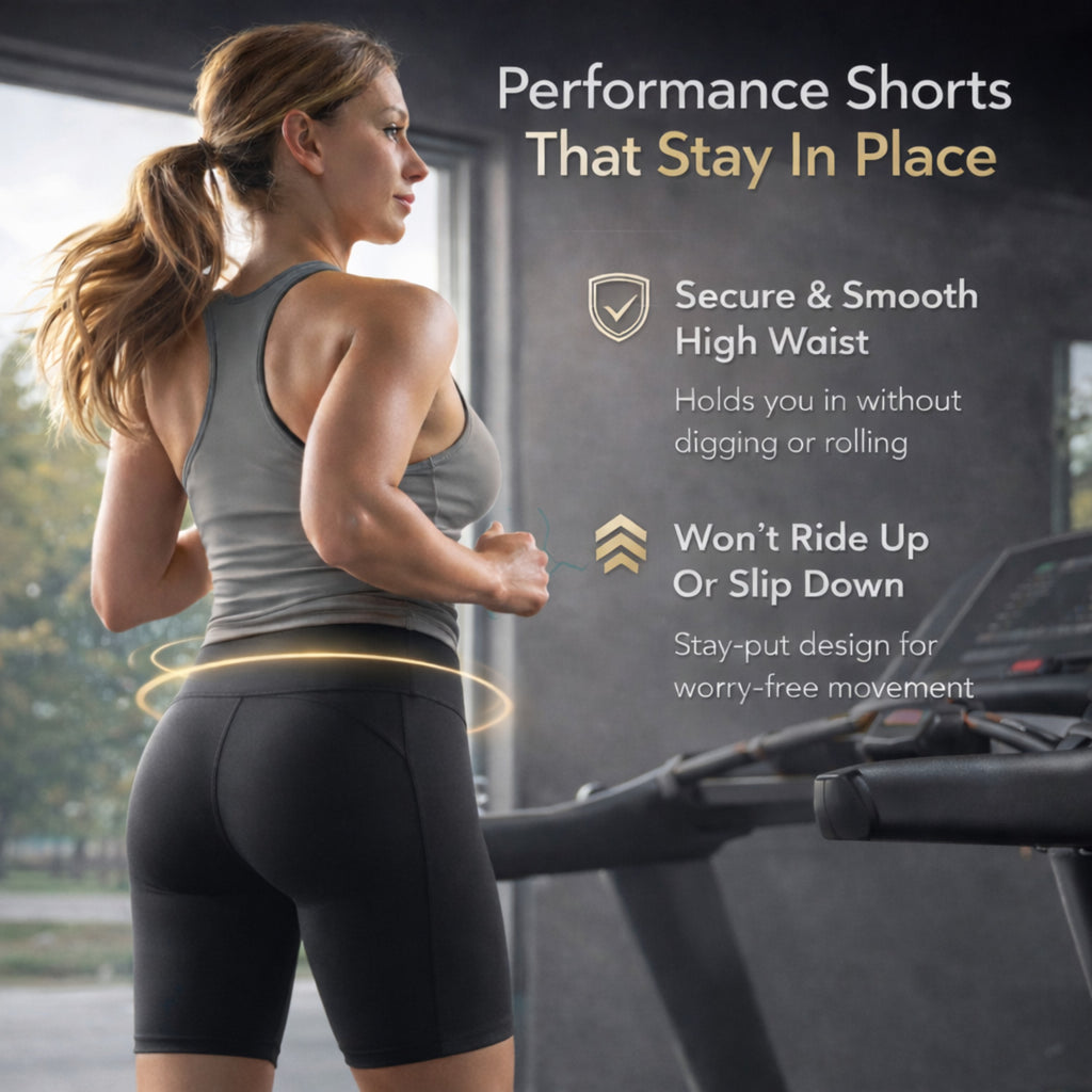 Women's Biker Shorts W/ Pockets - 7" Black