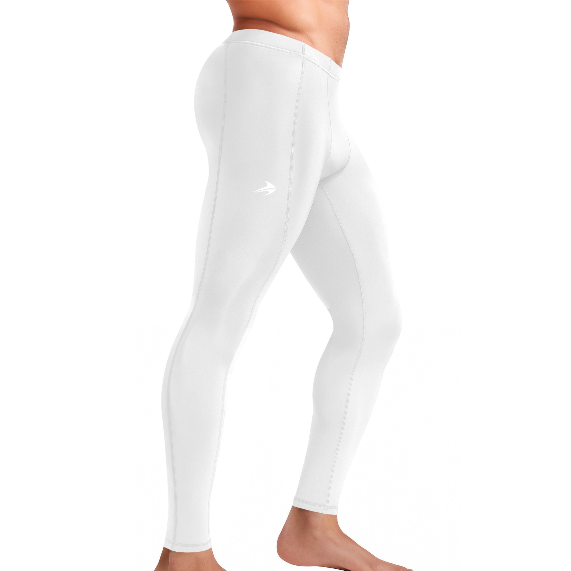 Men's Compression Pants - White