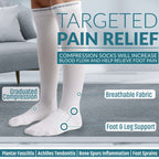 CompressionZ Compression Socks For Men & Women - 30 40 mmHG Graduated Medical Compression Wide Calf - Travel, Edema - Swelling in Feet & Legs