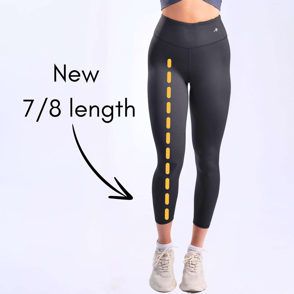 Women's compression 7/8 leggings for faster recovery, superior muscle support, and improved circulation. Wicking, breathable, anti-itch material.