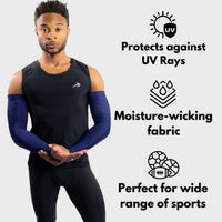 CompressionZ Compression Arm Sleeves, 50+ UV Sun Protection, Pain Relief and Muscle Support, Athletic Sport Compression, Breathable and Lightweight Design