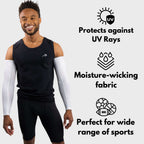 CompressionZ Compression Arm Sleeves, 50+ UV Sun Protection, Pain Relief and Muscle Support, Athletic Sport Compression, Breathable and Lightweight Design