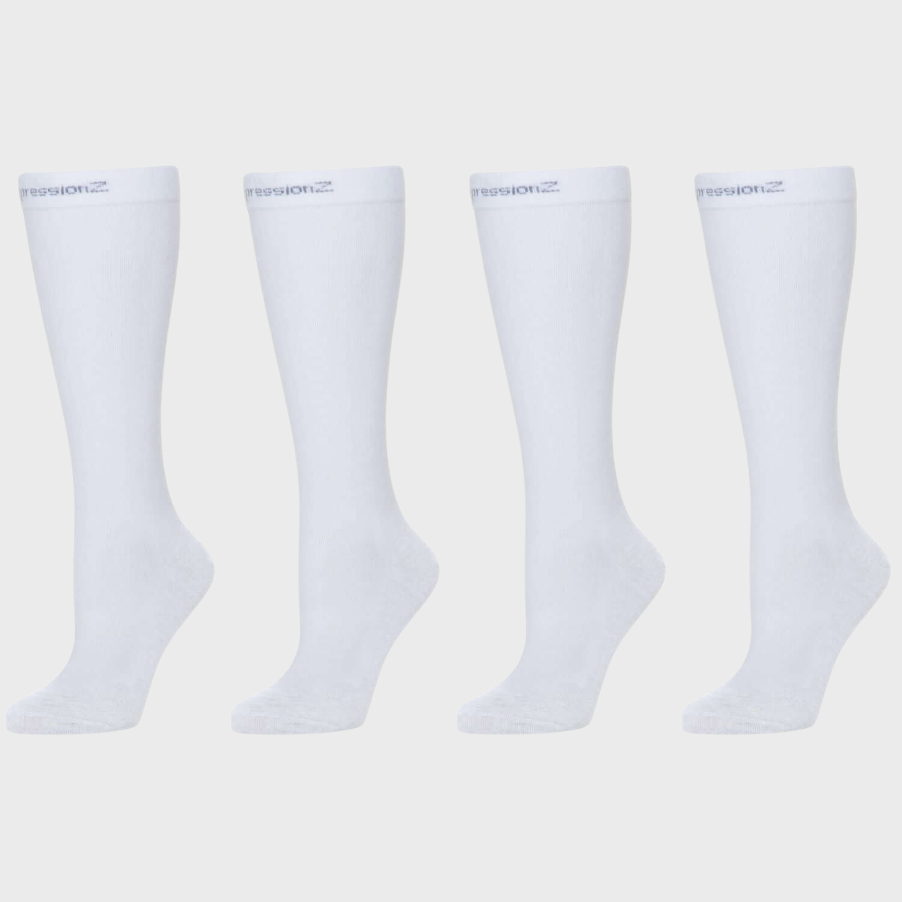 Compression Socks (20-30 mmHg) - White 2 Pack