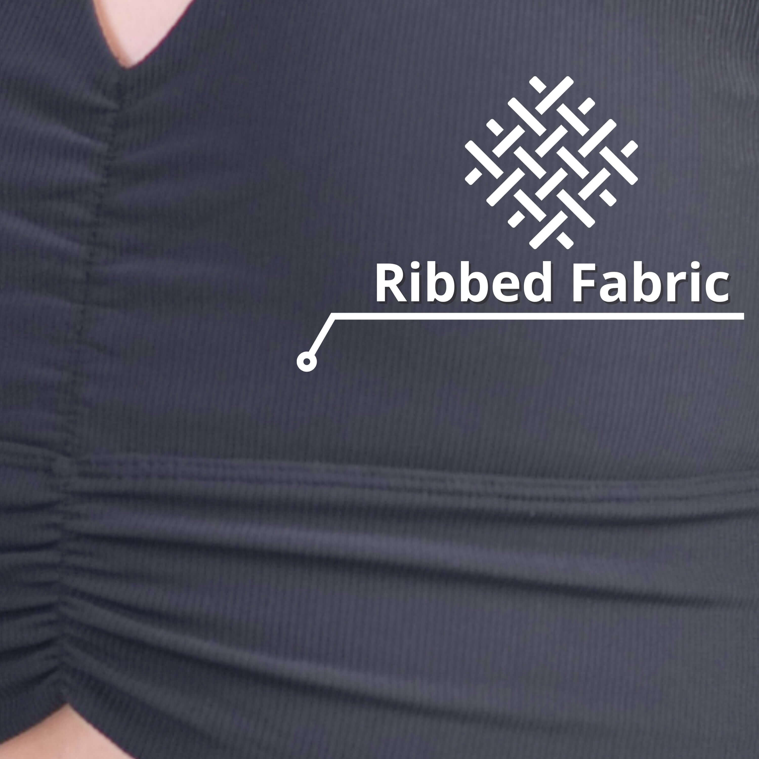 Women's Compression Ribbed Sports Bra. Flat Lock Seams Stitching, Supportive Fit & Removable Pads, 4-Way Stretch Technology, Stylish V-Neck Design.