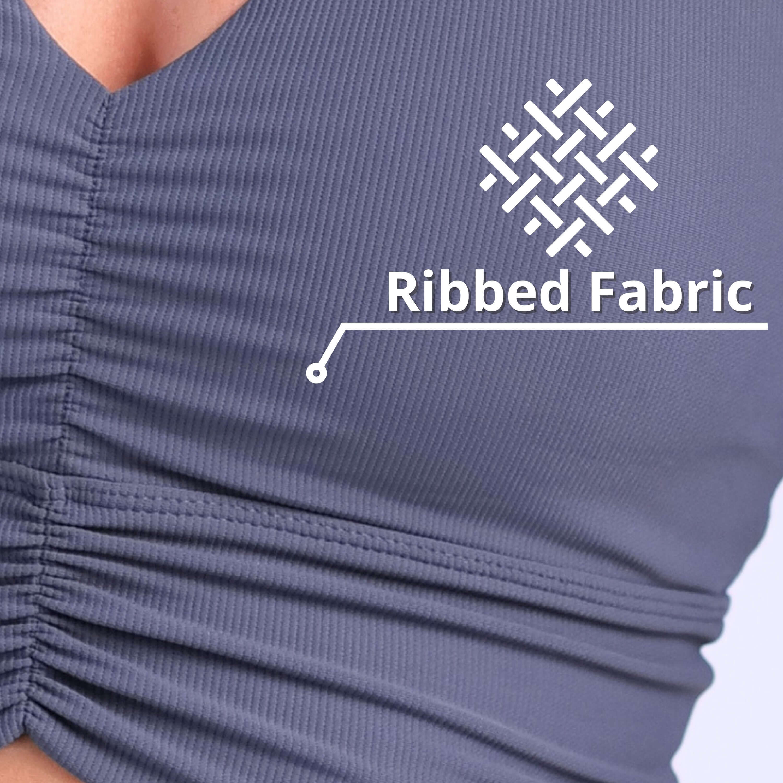 Women's Ribbed Sports Bra - Grey – CompressionZ