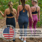 Women's Compression Leggings W/ Pockets - Tangled White