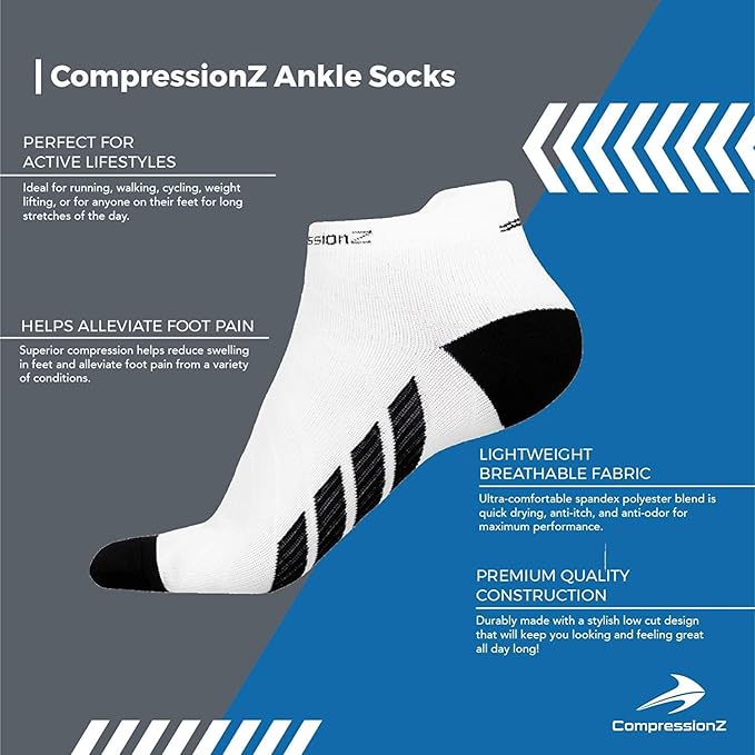 Compression Ankle Socks 3-Pack