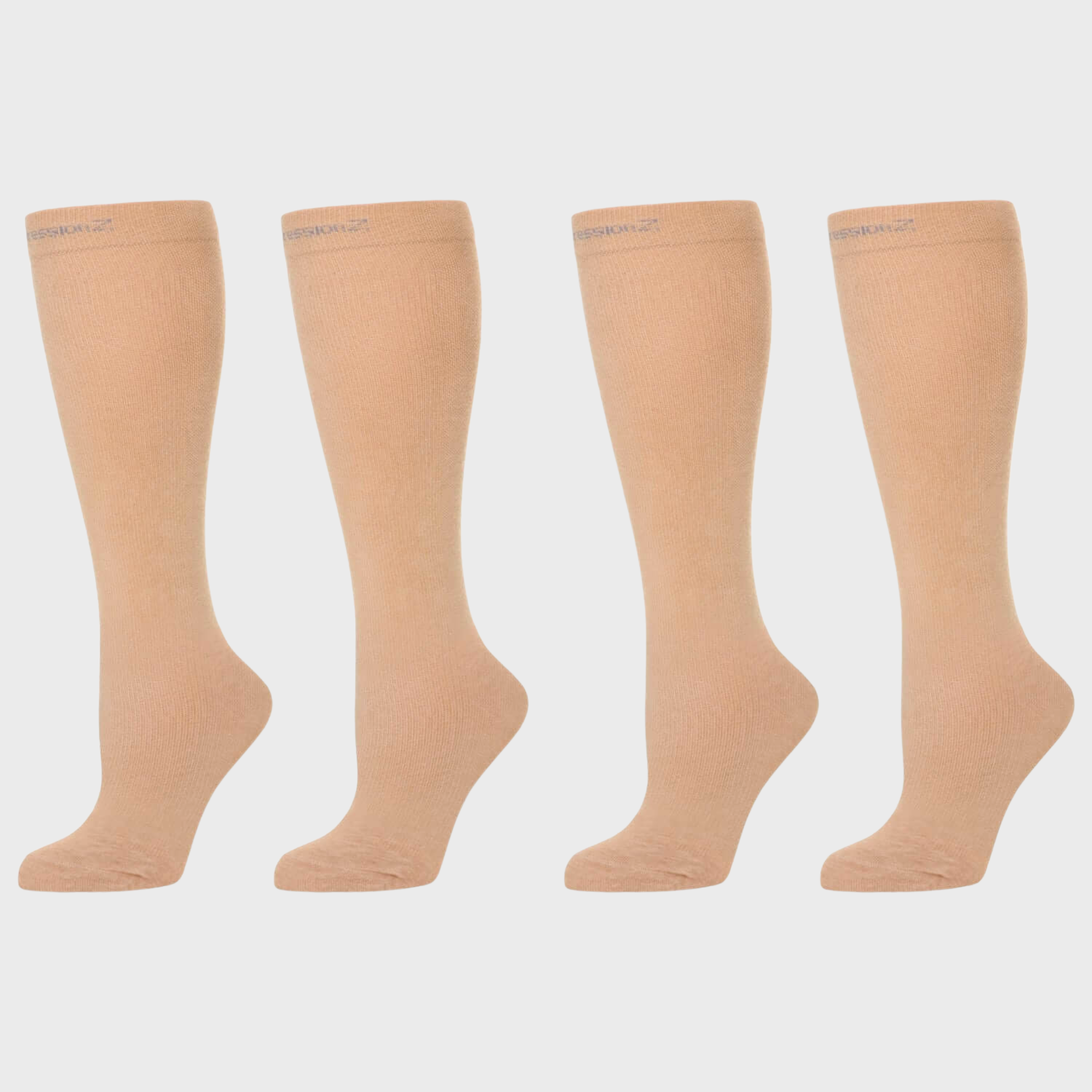 Compression Socks (20-30 mmHg) - Nude 2 Pack