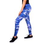 Women's Compression Leggings - Camo Blue