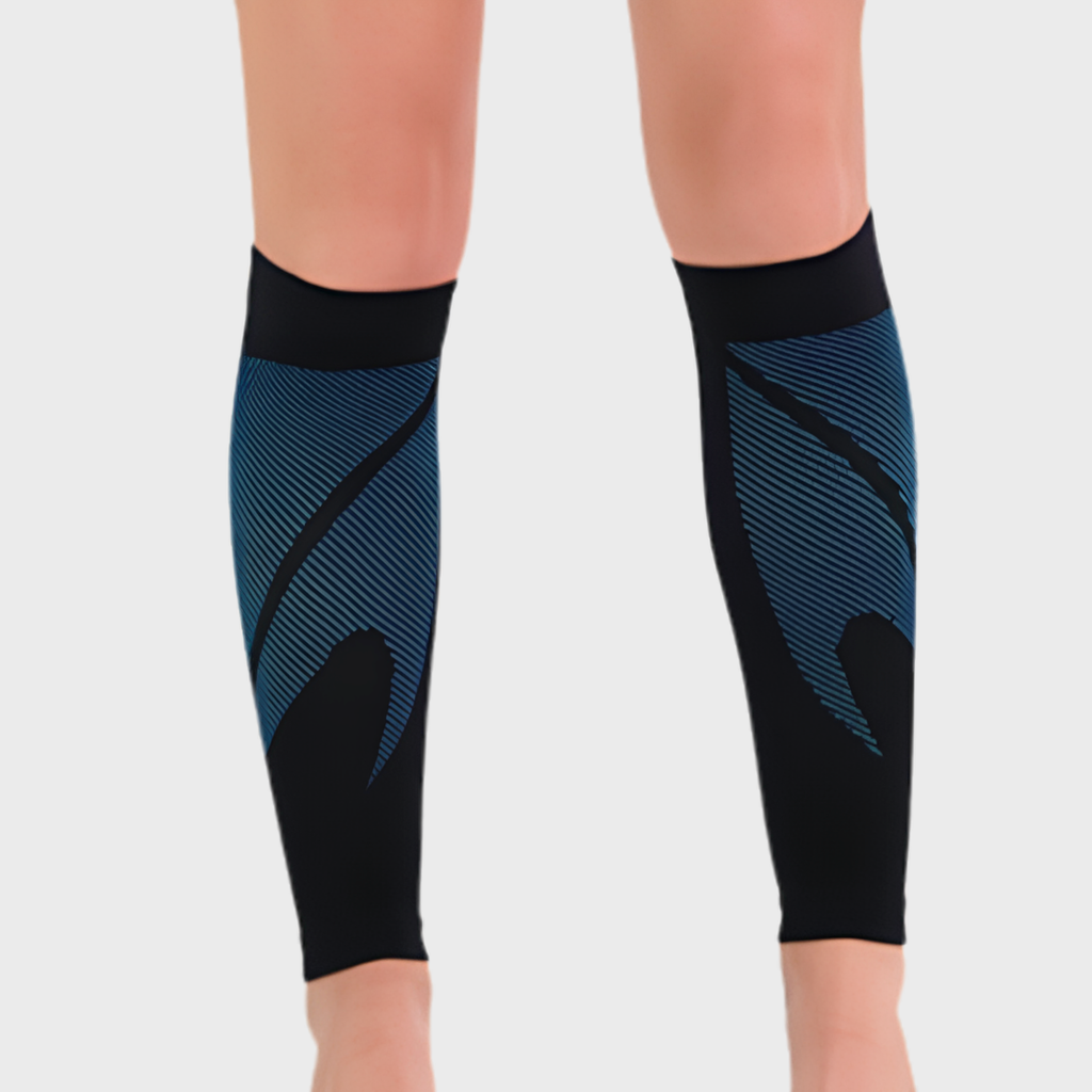 Compression Calf Sleeves (20-30mmHg) - Black Teal