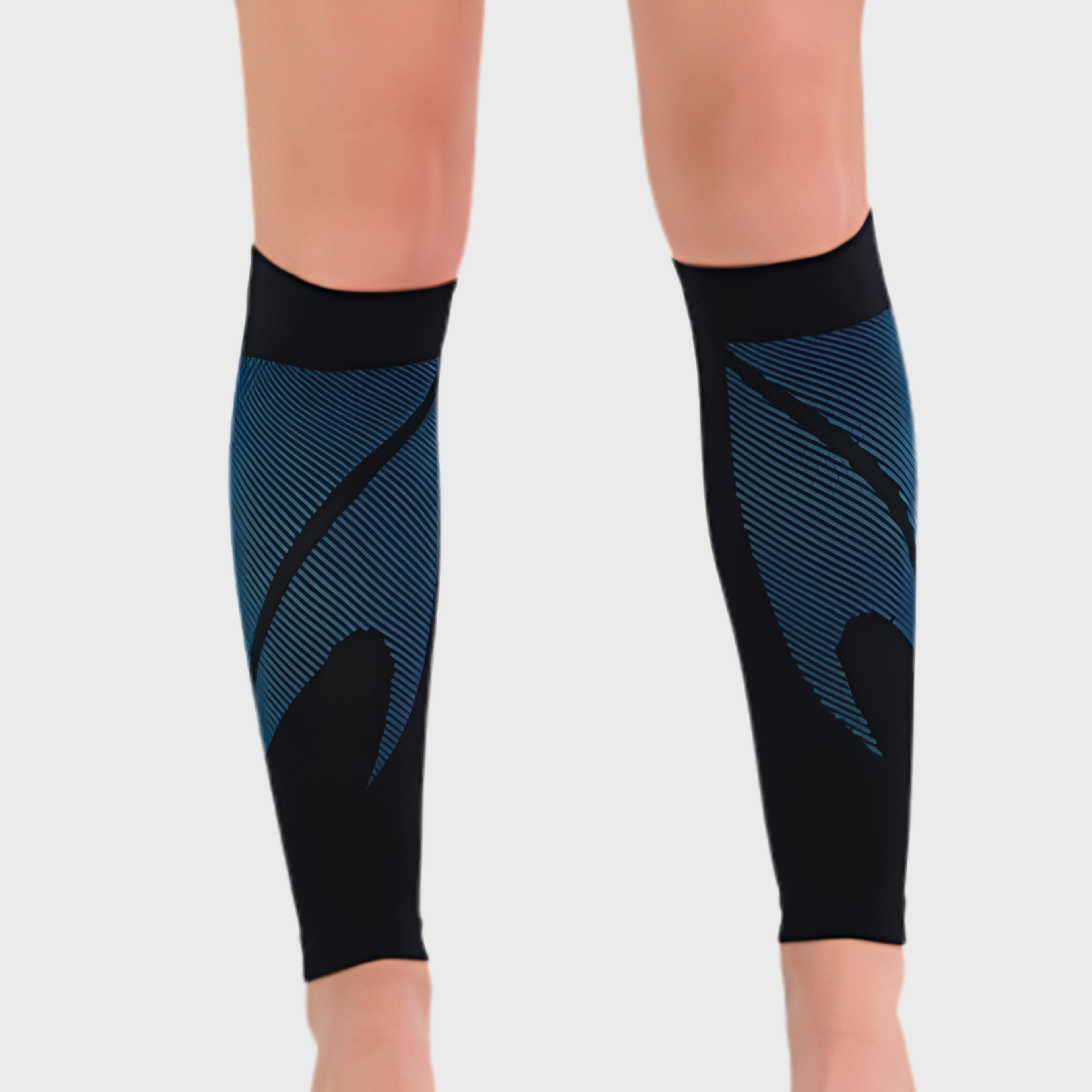 Compression Calf Sleeves (20-30mmHg) - Black Teal