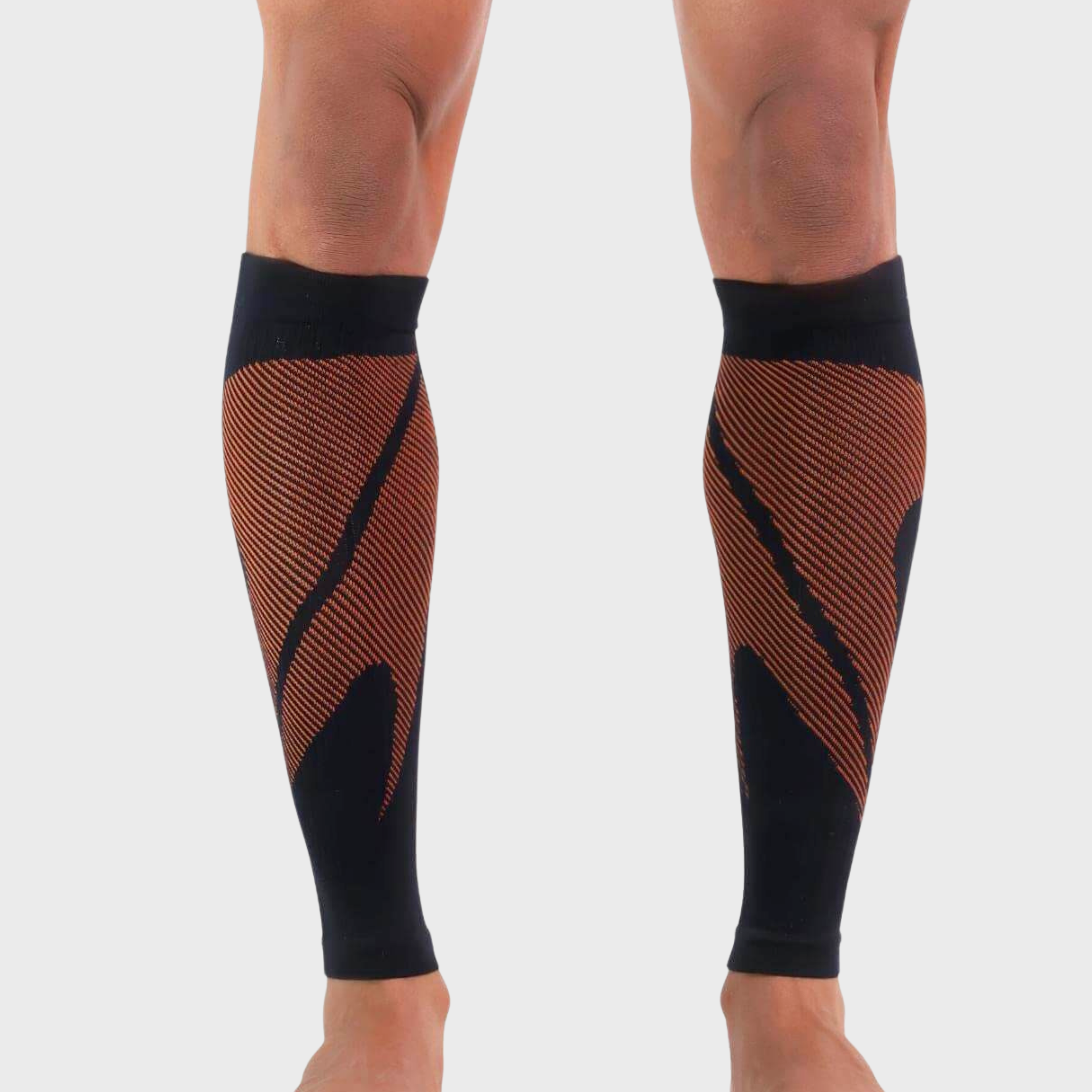 Compression Calf Sleeves (20-30mmHg) - Black Orange