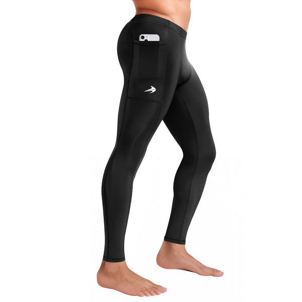 Men's Compression Pants W/ Pockets - Black