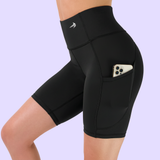 Women's Biker Shorts W/ Pockets - 7" Black