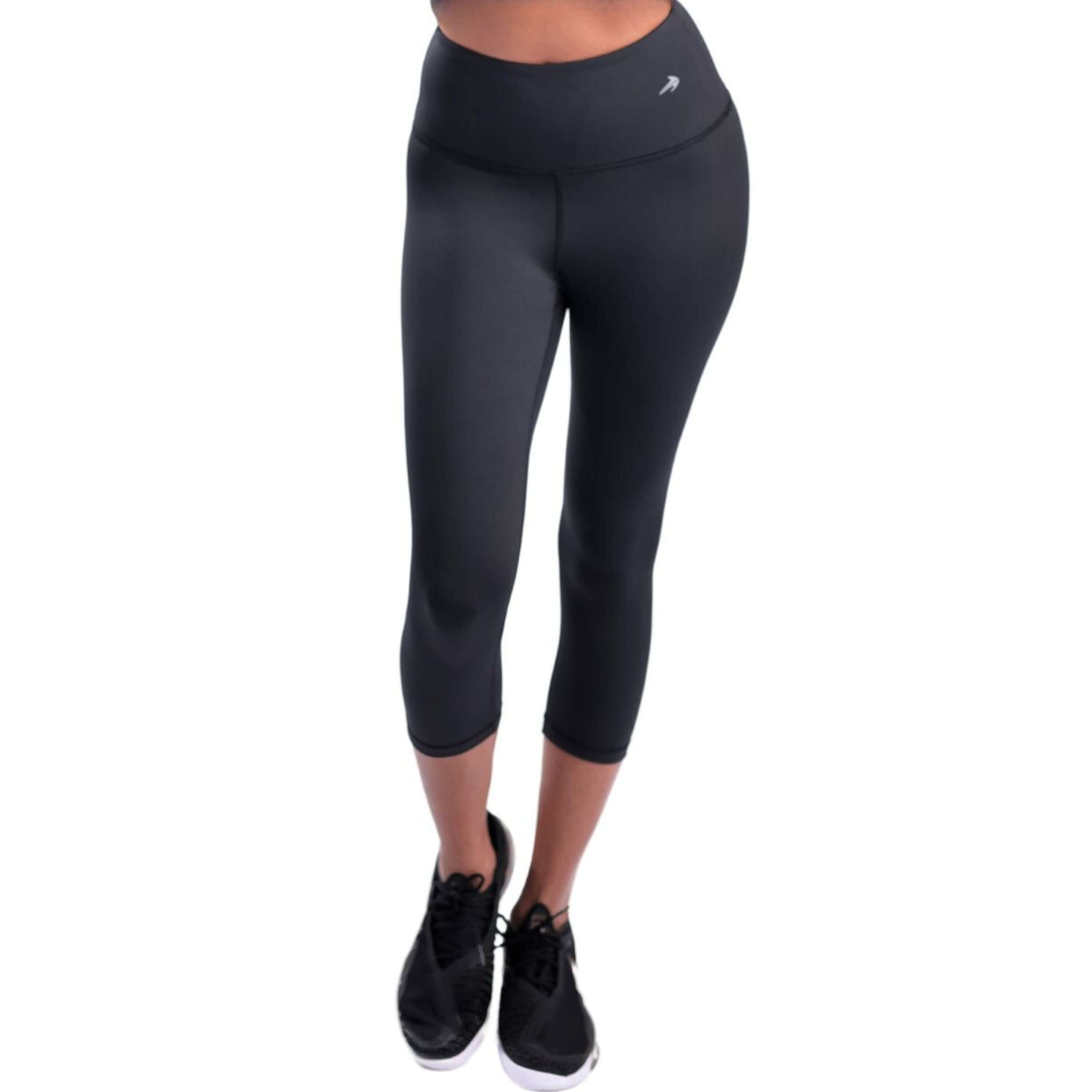 Women's Compression Capris Super High Waist Black