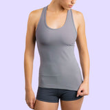 Compression Tank Top for Women - Carbon Gray