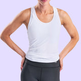 Compression Tank Top for Women - White