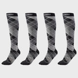Compression Socks (30-40 mmHg) - Argyle Black 2 Pack