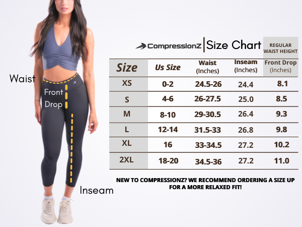 Women's Compression 7/8 Leggings - Black