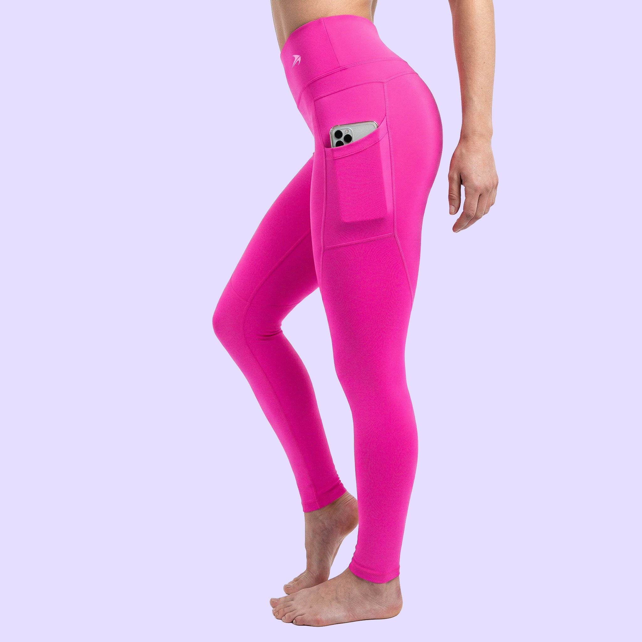 Women's Compression Leggings W/ Pockets - Pink