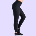 Women's Ribbed Luxe Compression Leggings - Black