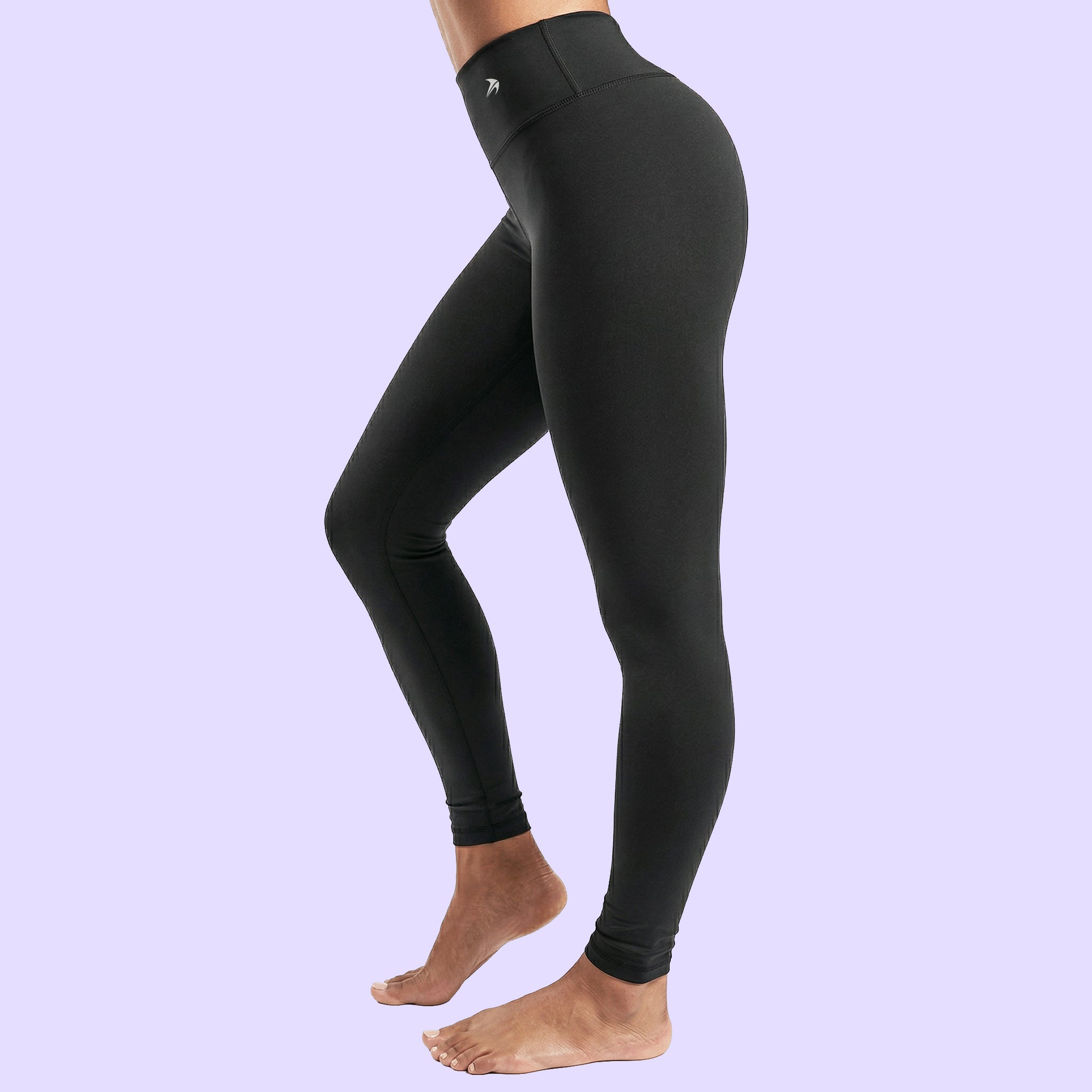 Women's Compression Leggings - Black W/ Back Zipper Pocket