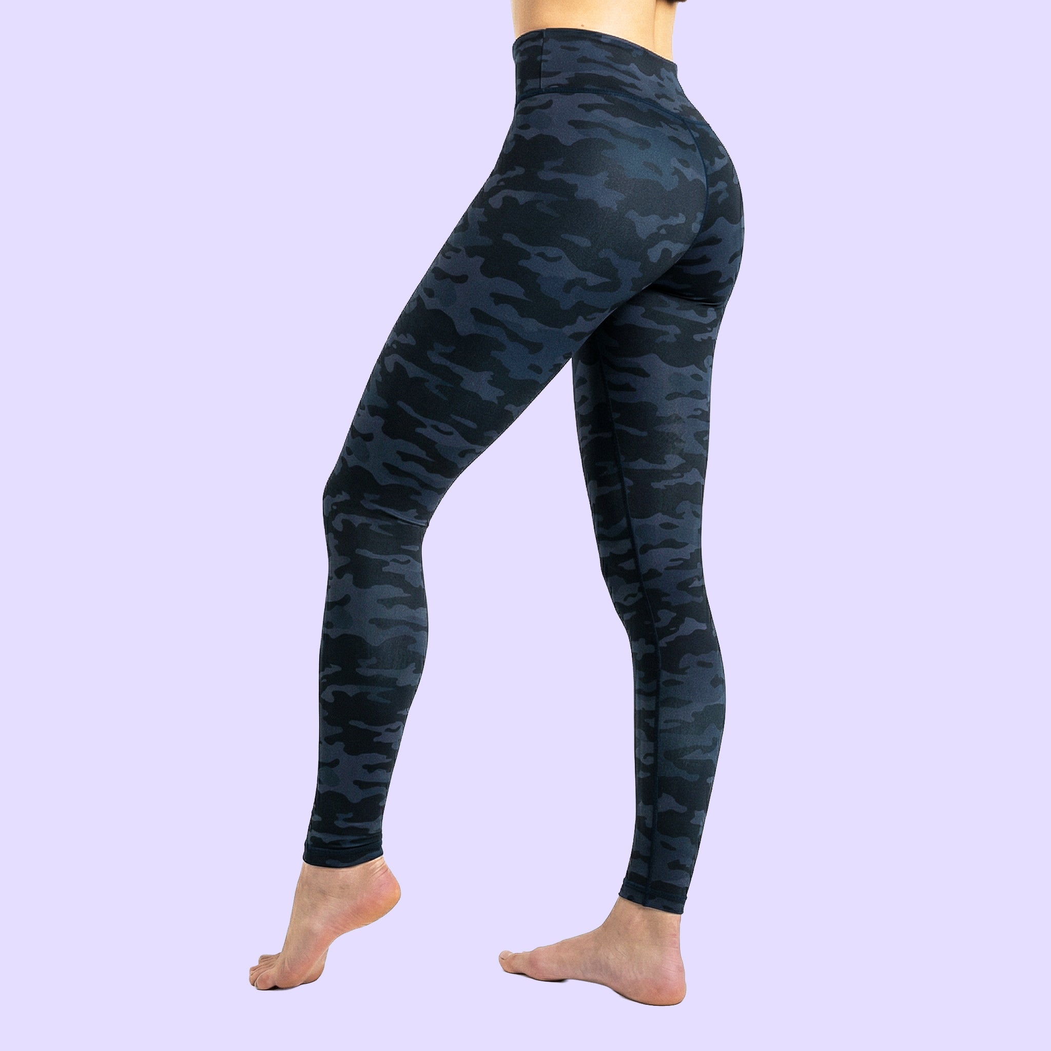 Women's Compression Leggings Super High Waist - Camo Black