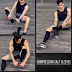 Calf Compression Sleeves for Men & Women, Leg Sleeves Shin Splint Support, Breathable & Moisture-Wicking Fabric, Durable & Odor-Resistant Material.