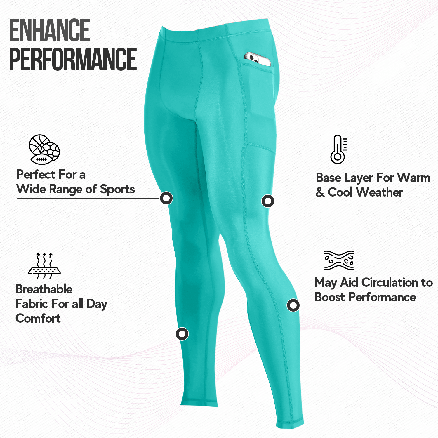 Compression Pants Men for Workout, Sports, High-Performance Support, Optimal Base Layer, Breathable Fabric, Athlete Approved, Superior Quality