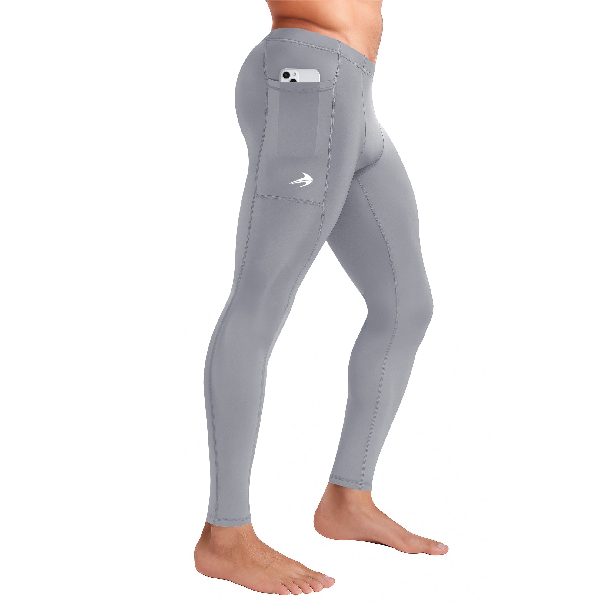 Men's Compression Pants W/ Pockets - Dark Gray