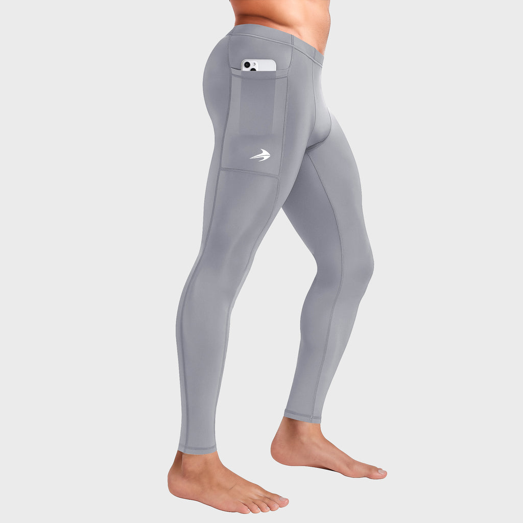 Men's Compression Pants W/ Pockets - Dark Gray