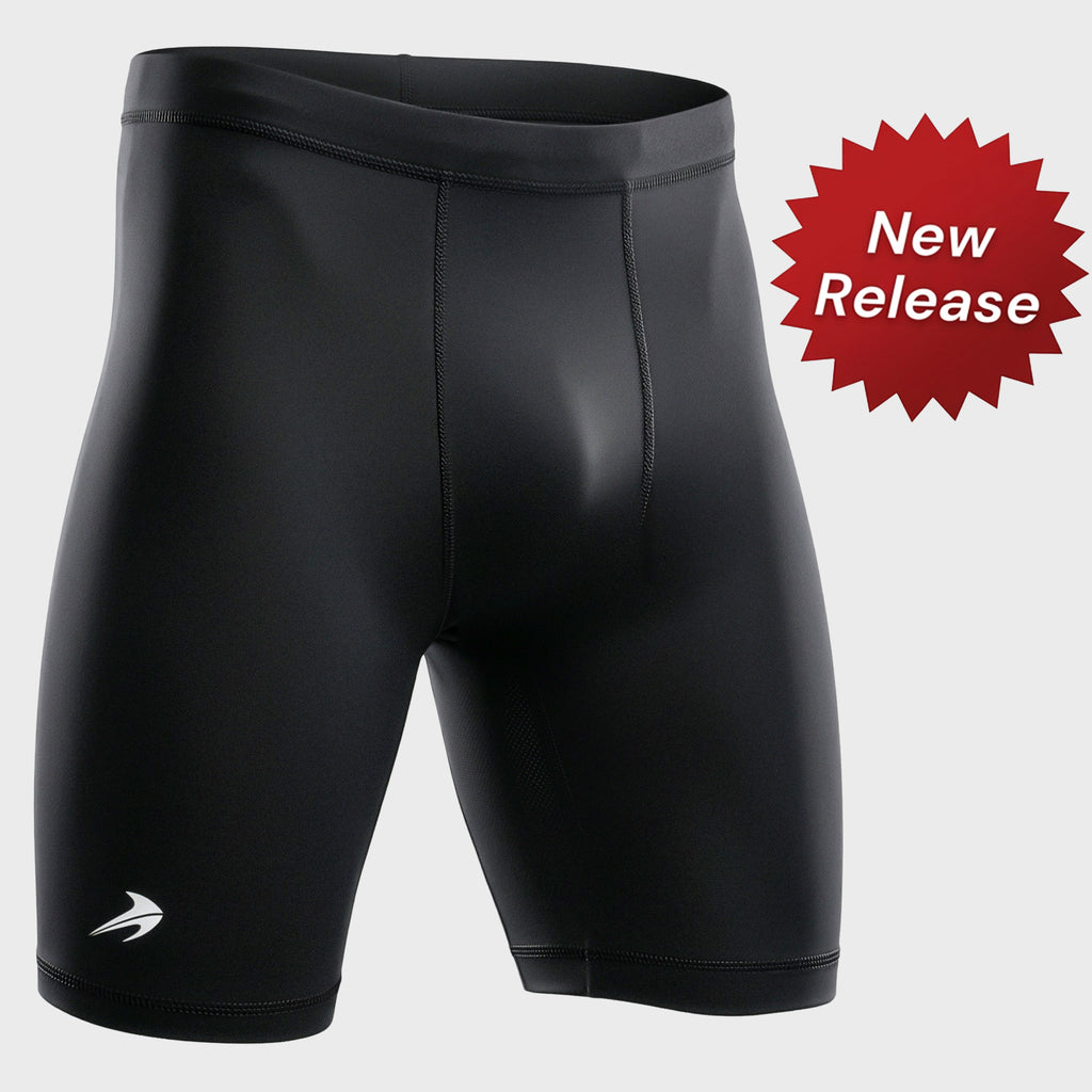 Men's 8" Compression Tech Elite Shorts - Black