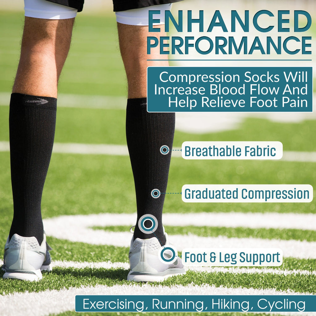 Compression Socks (20-30 mmHg) - Checkered Black
