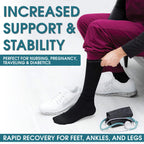 Compression Socks (20-30 mmHg) - Checkered Black