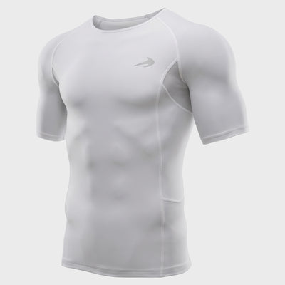 Men's Compression Short Sleeve Shirt - White