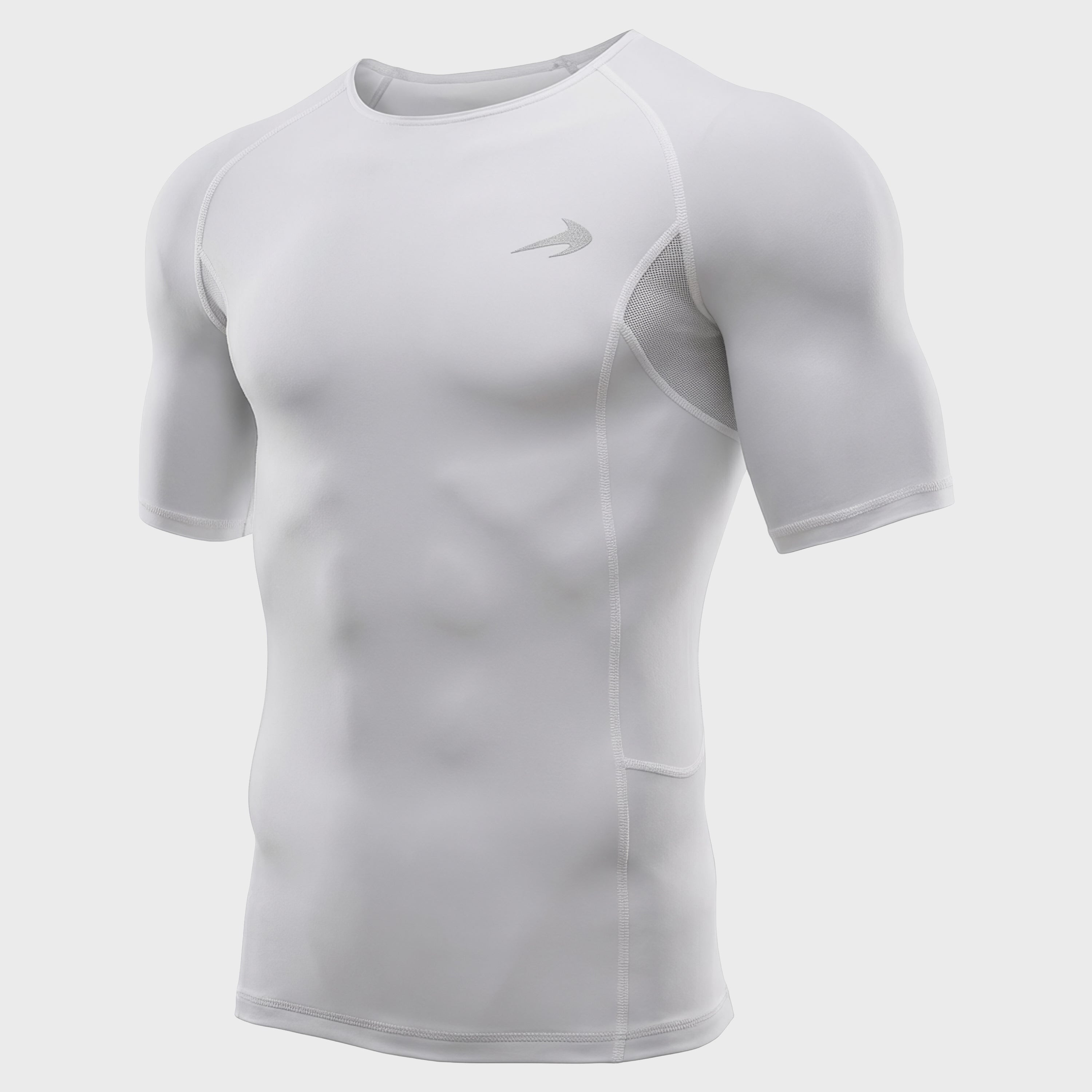 Men's Compression Short Sleeve Shirt - White