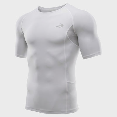 Men's Compression Short Sleeve Shirt - White