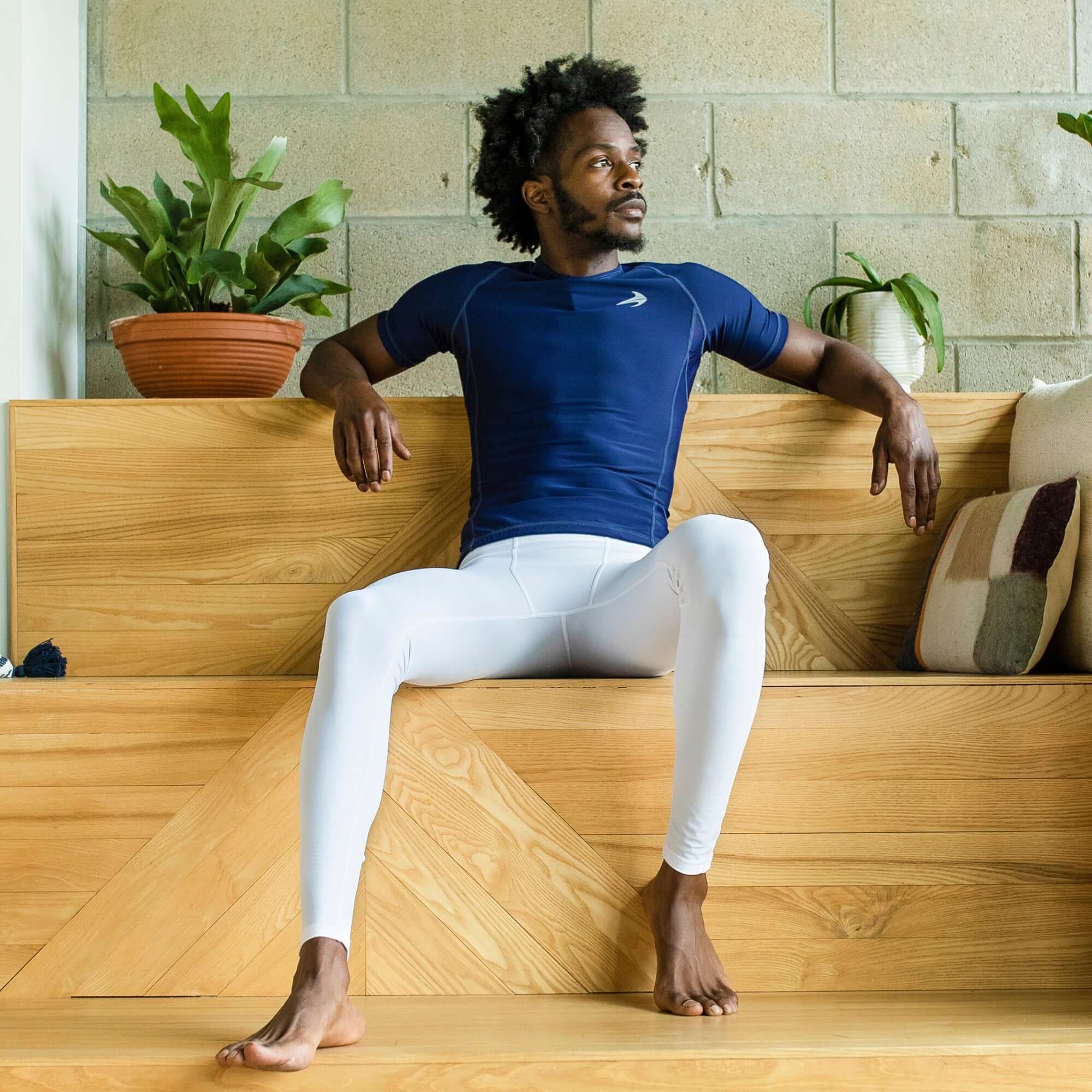 Men's Compression Pants - White – CompressionZ