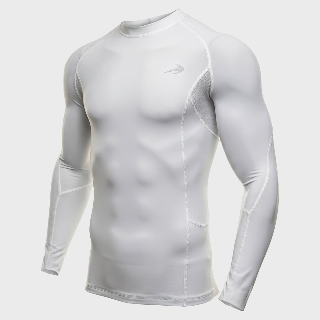 Men's Compression Long Sleeve Shirt - White