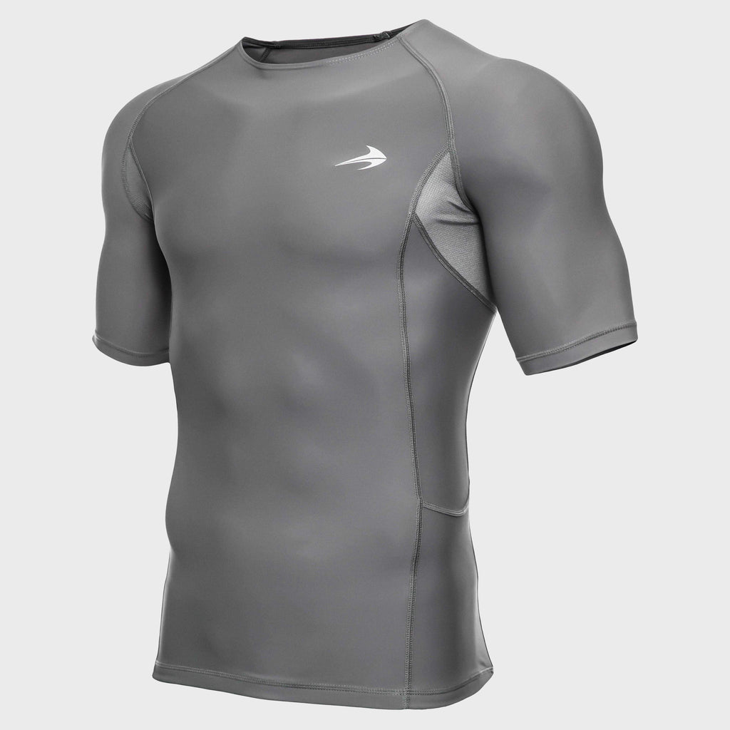 Men's Compression Short Sleeve Shirt - Dark Gray
