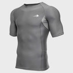 Men's Compression Short Sleeve Shirt - Dark Gray