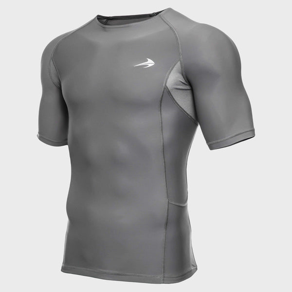 Men's Compression Short Sleeve Shirt - Dark Gray